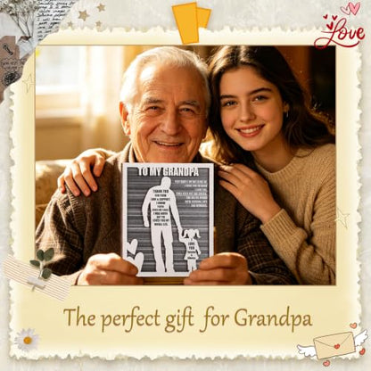 Rustic Grandpa and Granddaughter Sign - Gifts for Grandpa from Granddaughter Ideal for Father's Day, Birthdays, Grandparents Day, Christmas - style: Grandpa & Granddaughter