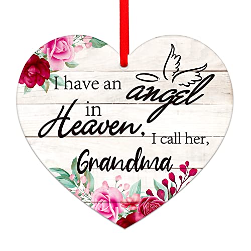 SICOHOME Memorial Ornament for Grandma, I Have an Angel in Heaven Keepsake - Sympathy Gifts for Loss of Grandmother - Comforting Bereavement Gift with Gift Box - Memorial Christmas Ornament