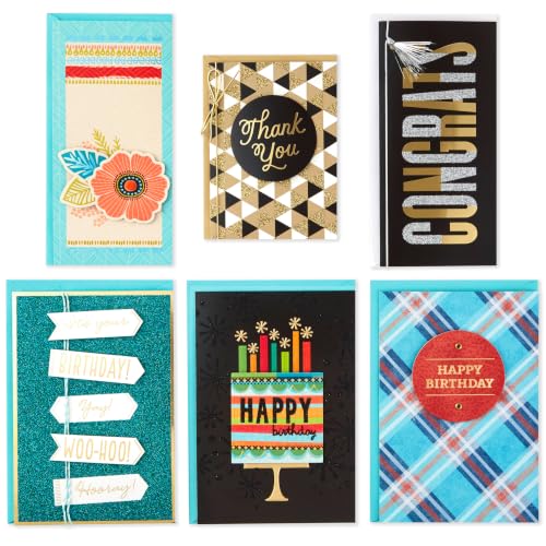 Hallmark All Occasion Cards, Assorted 24-Pack with Organizer Box (Floral)
