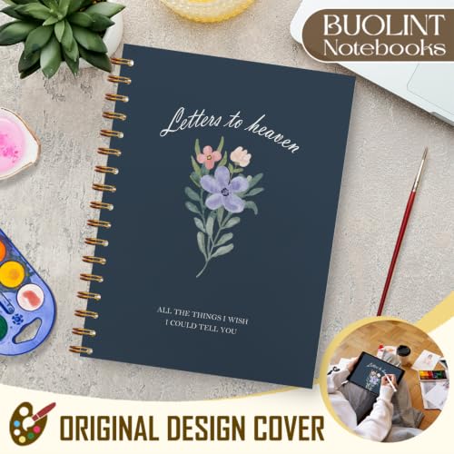 Letters to Heaven Memorial Journal Gift 5.5x8.3in(Blue) - color: Bule