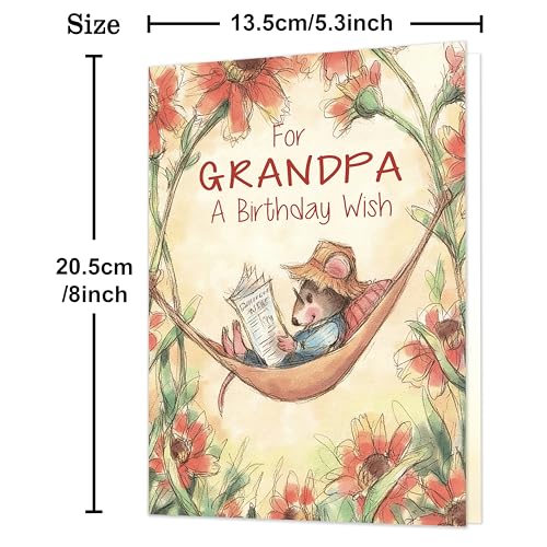 IDU Grandpa Birthday Card, Birthday Card for Grandpa - style: ZN398
