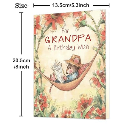 IDU Grandpa Birthday Card, Birthday Card for Grandpa - style: ZN398