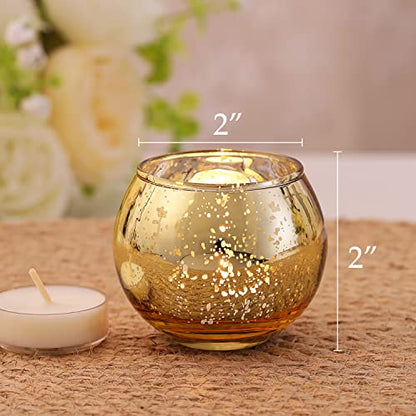 Volens 24PCS Gold Votive Candle Holders for Table Centerpieces - color: Gold, size: 24 PACK