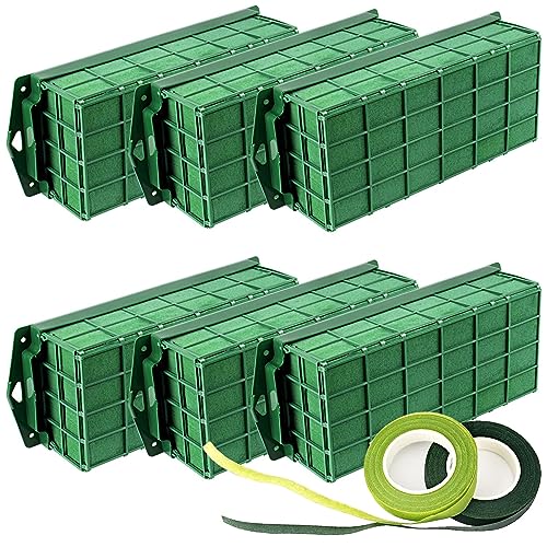 Takytao Floral Foam Cage 6 Pack, Dry Flower Cage Holders, Green Foam Cage - size: 6 pcs
