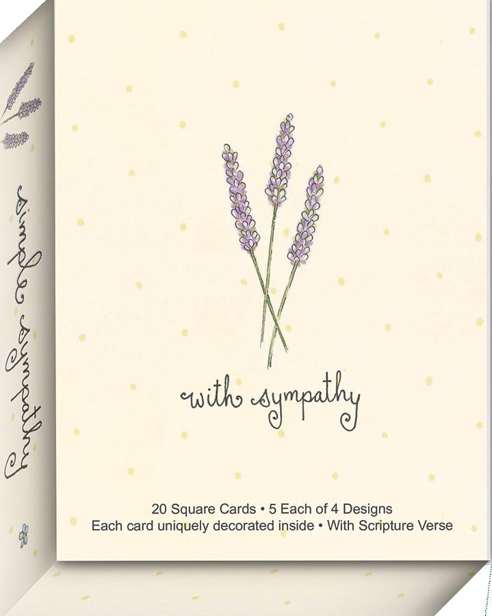 Crown Point Graphics Card-Boxed-Square-Assorted-Simple Sympathy (Box of 20)