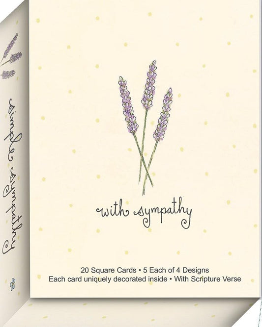 Crown Point Graphics Card-Boxed-Square-Assorted-Simple Sympathy (Box of 20)