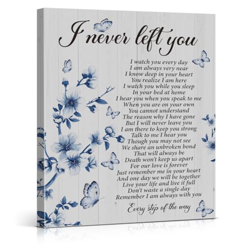 Memorial Butterfly Wall Art I Never Left You Sympathy Poster Wall Decor - color: Never Left You