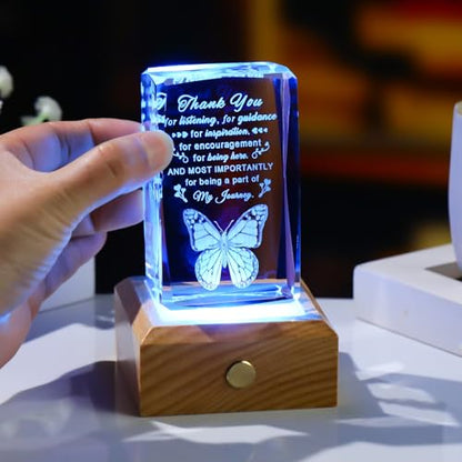 Ornalrist Thank You Gifts for Women Men with Colorful Wood Base - color: Thank You Gifts
