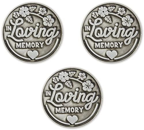 in Loving Memory Memorial Gift, Bulk Pack of 3 Bereavement Love Expression Coins, Pocket Sympathy Coin for Grieving & Remembrance, EDC Reminder Coin, Never Forgotten Token of Encouragement - color: Bulk Pack of 3