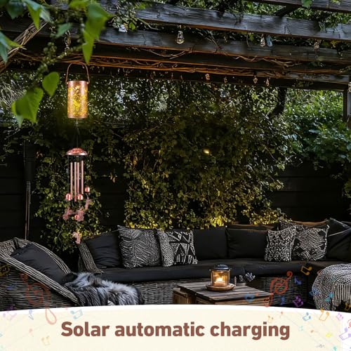 Retisee Hummingbird Solar Wind Chimes Outdoor Metal Hummingbird Gifts Solar Light Windchimes Outside Indoors Christmas Decoration Birthday Gift for Home Lawn Porch Patio Garden Yard - style: Hummingbird