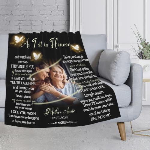 Personalized Memorial Blanket for Loss of Loved Dad Mom Husband Wife - color: Memorial Blanket 05