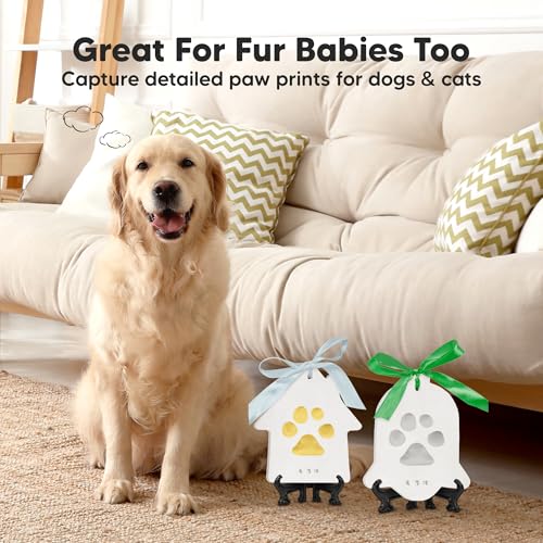 Baby Hand and Footprint Kit, Personalized Baby Christmas Ornament (Chime) - color: Chime