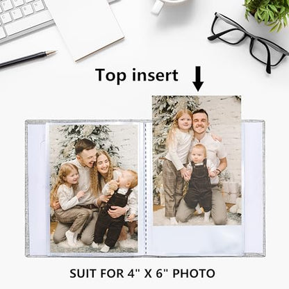 Vienrose 4x6 Small Photo Album, 2 Pack, 100 Photos, Black - color: Black, size: 4x6 50 Pockets