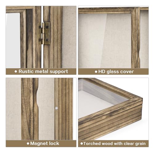 Love-KANKEI Deep Shadow Box Frame 11x11,Solid Wood Frame,Carbonized Black - color: Carbonized Black, size: 11 x 11