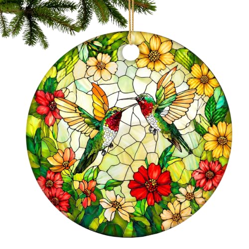 Hummingbirds Christmas Ornament Xmas Decor, Ornaments for Christmas Tree, Holiday Presents, Gift Exchange Ideas - color: Hummingbird-2