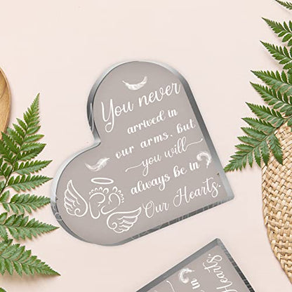 Miscarriage Gifts for Mothers, Acrylic Heart Paperweight Keepsake, Infant Loss Sympathy Gift, Loss of Baby Memorial, Remembrance Sympathy Gifts - style: Feet 5 X 5 IN
