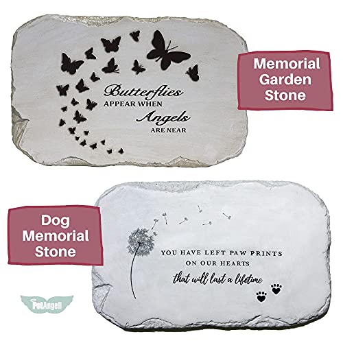 Memorial Stones for Loved Ones Outside - Memorial Garden Stones in Memory of Loved Ones Lost, Pet Memorial Stone, Garden Remembrance Stones - 10.5 x 7 x 0.5 inches, Waterproof Resin