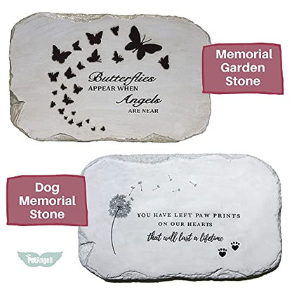 Memorial Stones for Loved Ones Outside - Memorial Garden Stones in Memory of Loved Ones Lost, Pet Memorial Stone, Garden Remembrance Stones - 10.5 x 7 x 0.5 inches, Waterproof Resin