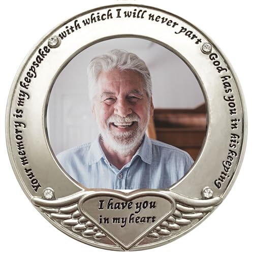 Memorial Photo Christmas Ornament – I Thought of You with Love Today Bereavement Ornament – in Loving Memory Picture Keepsake for Loss of Loved One – Gift with Storage Bag – Custom Photo Option – 3" - size: 1 Non-Customized
