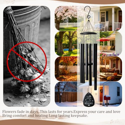 Cardinal Memorial Wind Chimes,32" Sympathy Windchimes for Loss of Loved One