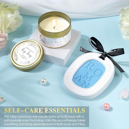 Care Package for Women, 15PC Self Care Gifts for Women Get Well Soon After Surgery, Spa Gift Baskets Mothers Day Birthday Gifts Thank You, Grief, Sympathy Gift for Mom Her Girlfriend Sister Friend - color: Blue