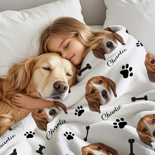 Ship Next Day, Personalized Pet Memorial Gifts, Custom Dog Blanket with Picture Name, Customized Pet Memorial Blanket with Photos, Loss of Pet Sympathy Gift, Dog Passing Away Bereavement Gifts - color: Dog Blanket 8