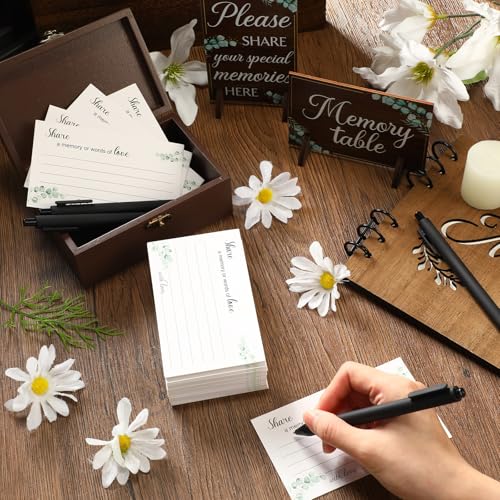 Gilprop 112 Pcs Share a Memory Cards for Celebration of Life, Leaves 2 - style: leaves2