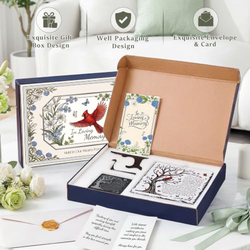 Cardinal Slate Plaque Sympathy Gifts for Loss of Loved One | A Limb Has Fallen from the Family Tree, Funeral Favors Baskets, Remembrance Memorial Condolence Bereavement Gift