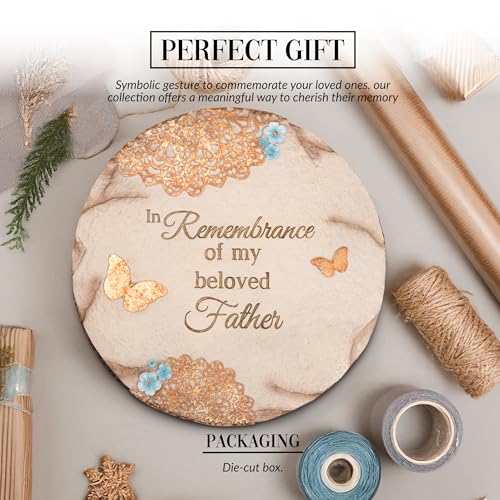 Pavilion Gift Company 19060 Light Your Way Memorial Garden Stone, 10-Inch, Beloved Father