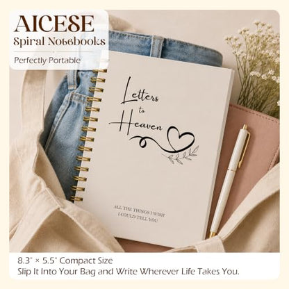 Letters to Heaven Grief Journal Gifts for Women Men 5.5x8.3in | Sympathy Journal Gifts for Loss of Loved One, Condolence Bereavement Grieving Gift Spiral Hardcover Notebook