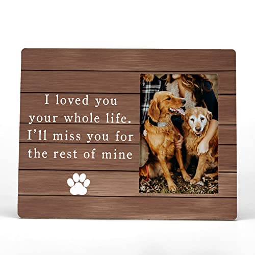 FONDCANYON Pet Memory Picture Frame - Dog & Cat Memorial Photo Frames, Sympathy Gifts for Loss of Pet (4x6 Inch) - color: Color-1