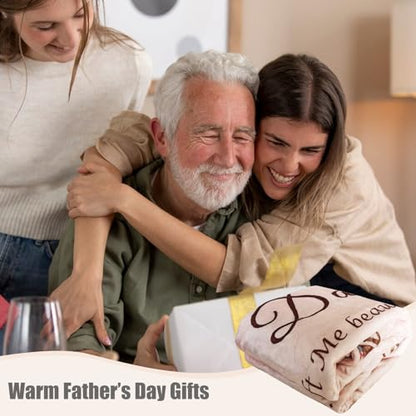 Memorial Blanket for Loss of Dad - Sympathy Gift (50"x60", Letter Print) - size: 50"x60"