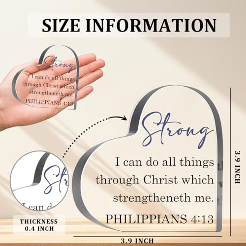 Christian Plaque Sign, Inspirational Religious Birthday Gifts, Bible Verse Gifts for Women, Christian Gifts for Family Sister Friend Mom, Faith Based Decorative Paperweight Accessories - style: Christian 03