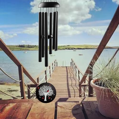 Memorial Wind Chimes for Loss of Loved One,Cardinal Wind Chimes | Sympathy Wind Chime for Loss of Loved One,Windchimes in Memory of Father Mother Bereavement Memorial Gifts for Remembrance