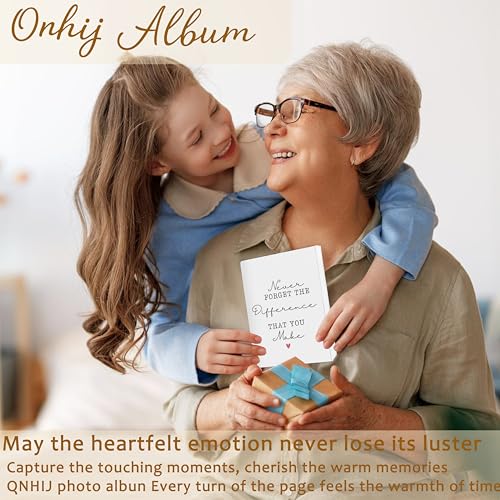 Photo Album 4x6 Hold 36 Photos, Thank You Gifts for Coworkers Employees, Never Forget the Difference That You Make Small Photo Album Picture Memory Book Keepsake for Family Baby Travel Vacation
