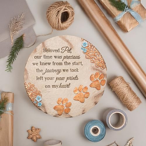 Pavilion Gift Company 19059 Light Your Way Memorial Garden Stone, 10-Inch, Beloved Pet