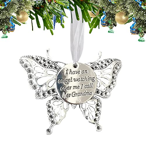 Christmas Ornaments Butterfly Pendant, Butterfly Christmas Ornaments for Christmas Tree,in Memory of Loved One Gifts,Memorial Ornaments for Loss of Loved One,Christmas Tree Decorations,B-Grandma - color: Butterfly-grandma