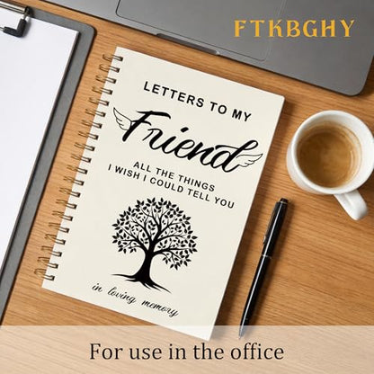 FTKBGHY Best Friend Memorial Gifts Grief Journal Notebook, Sympathy Notebooks Gifts for Loss of Best Friends, Bereavement Gift, Letters to My Friend Journal, 5.5x8.3 Inch - color: Colour-11