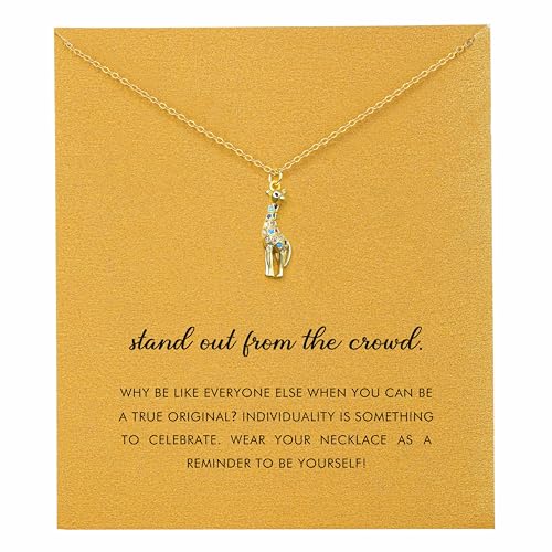 RZKING Golden Necklace for Women, Gifts for Best Friend Sister Mom Daughter - style: Giraffe