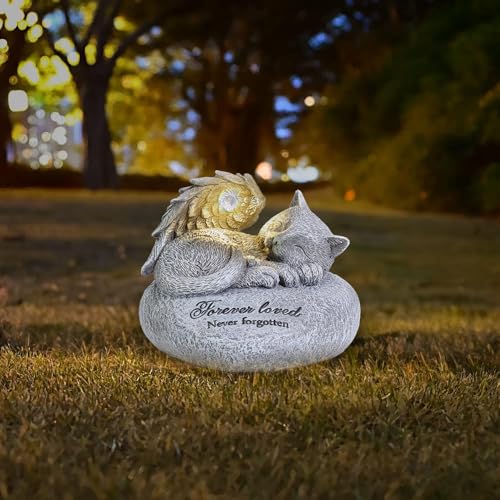 Cat Memorial Gifts for Loss of Cat,Pet Sympathy Gift,is Placed in The Outdoor Garden or Tombstone Loss of Pet Sympathy Gift