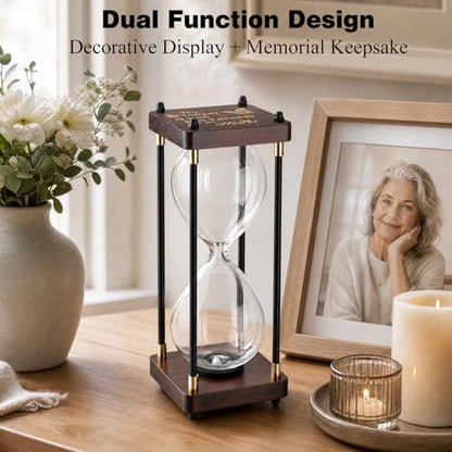 Abooxiu Hourglass Cremation Urns for Human Ashes, Fillable Memorial Hourglass Keepsake Urns for Ashes Small Urn for Human Ashes Mini Urn Wooden Urn for Adult Male Women, Sympathy Remembrance Gift
