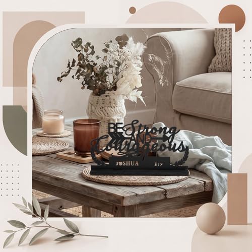 Jetec Inspirational Table Sign Art Decoration, Be Strong and Courageous - style: Be Strong and Courageous
