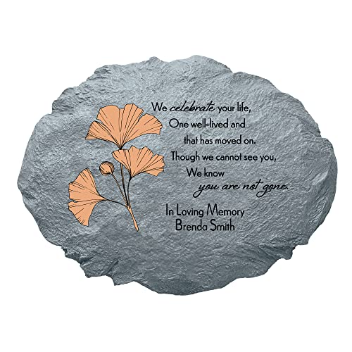 Let's Make Memories Personalized Sympathy Garden Stone - Always with Us - Condolence & Memorial Gift - Customize with Message -11" Lx6 Wx3 D - style: Traditional
