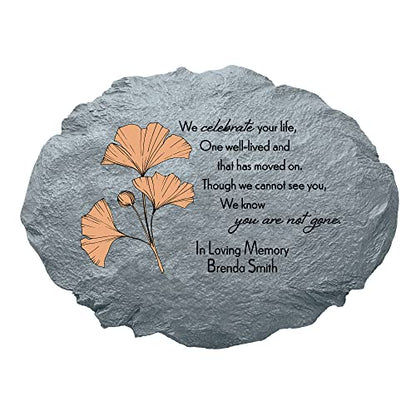 Let's Make Memories Personalized Sympathy Garden Stone - Always with Us - Condolence & Memorial Gift - Customize with Message -11" Lx6 Wx3 D - style: Traditional