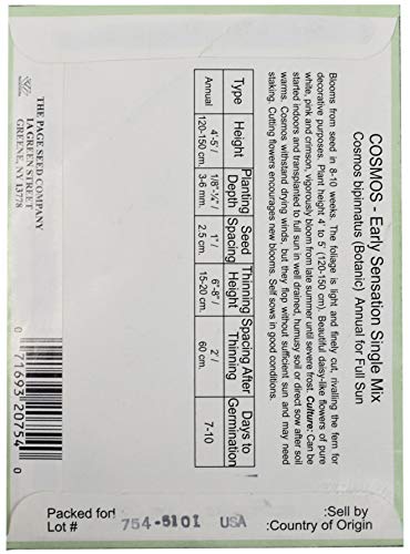 Black Duck Brand Set of 25 Cosmos Early Sensation Flower Seed Packets! Flower Seeds in Bulk - Great for Creating The Garden of Your Dreams! (25, Cosmos - Early Sensation) - color: Cosmos - Early Sensation