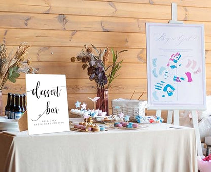 Dessert Bar Sign, 8×11 Inches Wooden Sign With Stand, Minimalist Modern Dessert Table Sign for Wedding Favor,Bridal Shower, Wedding Reception, Event Party Favor Supplies-10 - style: Dessert Bar