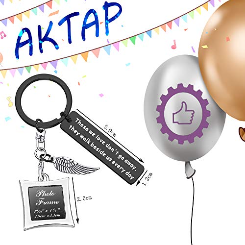 AKTAP Photo Frame Keychain Memorial Gifts Those We Love Don't Go Away Picture Frame Keyring