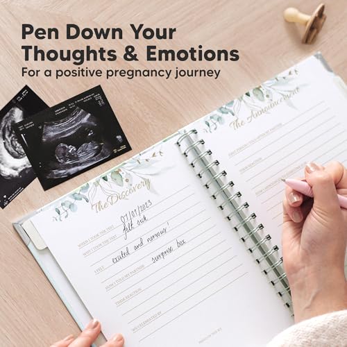 Pregnancy Journal for First Time Moms Gifts - 90 Pages Hardcover (Frost) - color: Frost