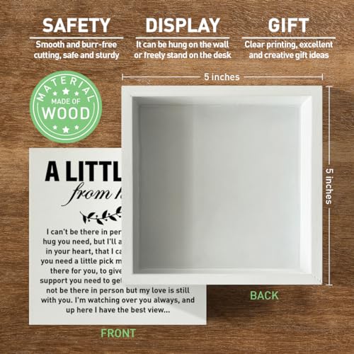 Memorial Sympathy Gifts for Loss of Son Daughter Loved One, Sympathy Gifts for Mom Dad Loss of Infant Baby Child Remembrance Bereavement Condolence Gifts Wooden Sign, A Letter Hug From Heaven - color: White-A