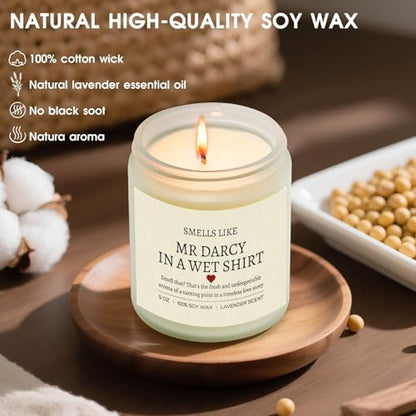 Pride and Prejudice Gifts, Pride and Prejudice Merch, Book Candle | Book Lovers Gifts for Women, Men, Bookworm, Librarian- Lavender Soy Wax Candle for Christmas, Birthday - color: Pride and Prejudice Gifts